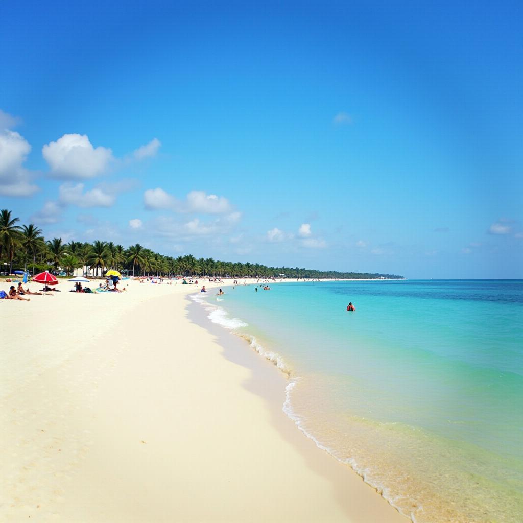 Bãi biển Hồ Tràm Vũng Tàu tuyệt đẹp với cát trắng nắng vàng